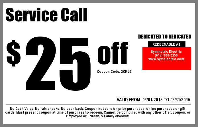 The Murfreesboro Electrician $25 Discount.